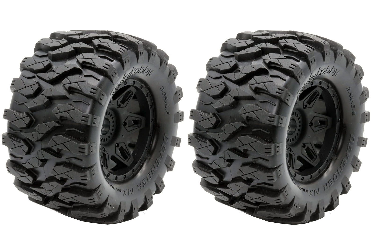 Powerhobby PHT2383 Defender MX Belted All Terrain Tires Mounted 17mm TraxxasMaxx