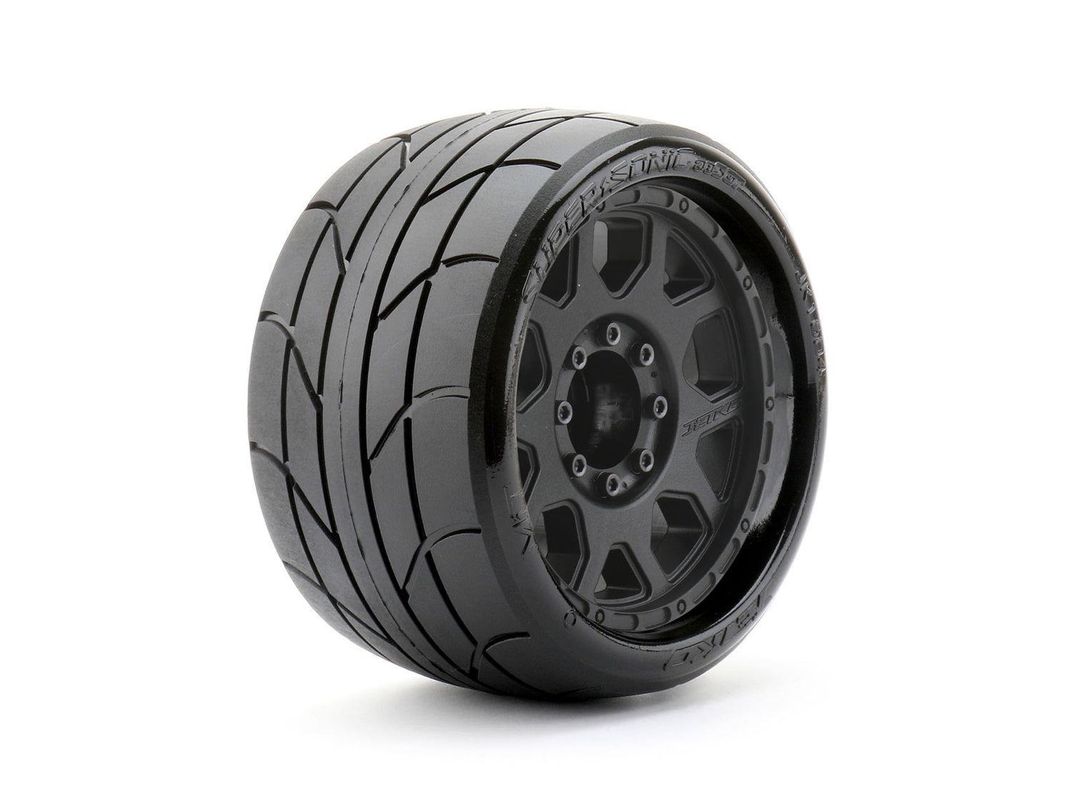 Pneus JEKNO JKO1604CBMSGBB11/8 SGT 3.8 Super Sonic montés sur jantes à griffes noires