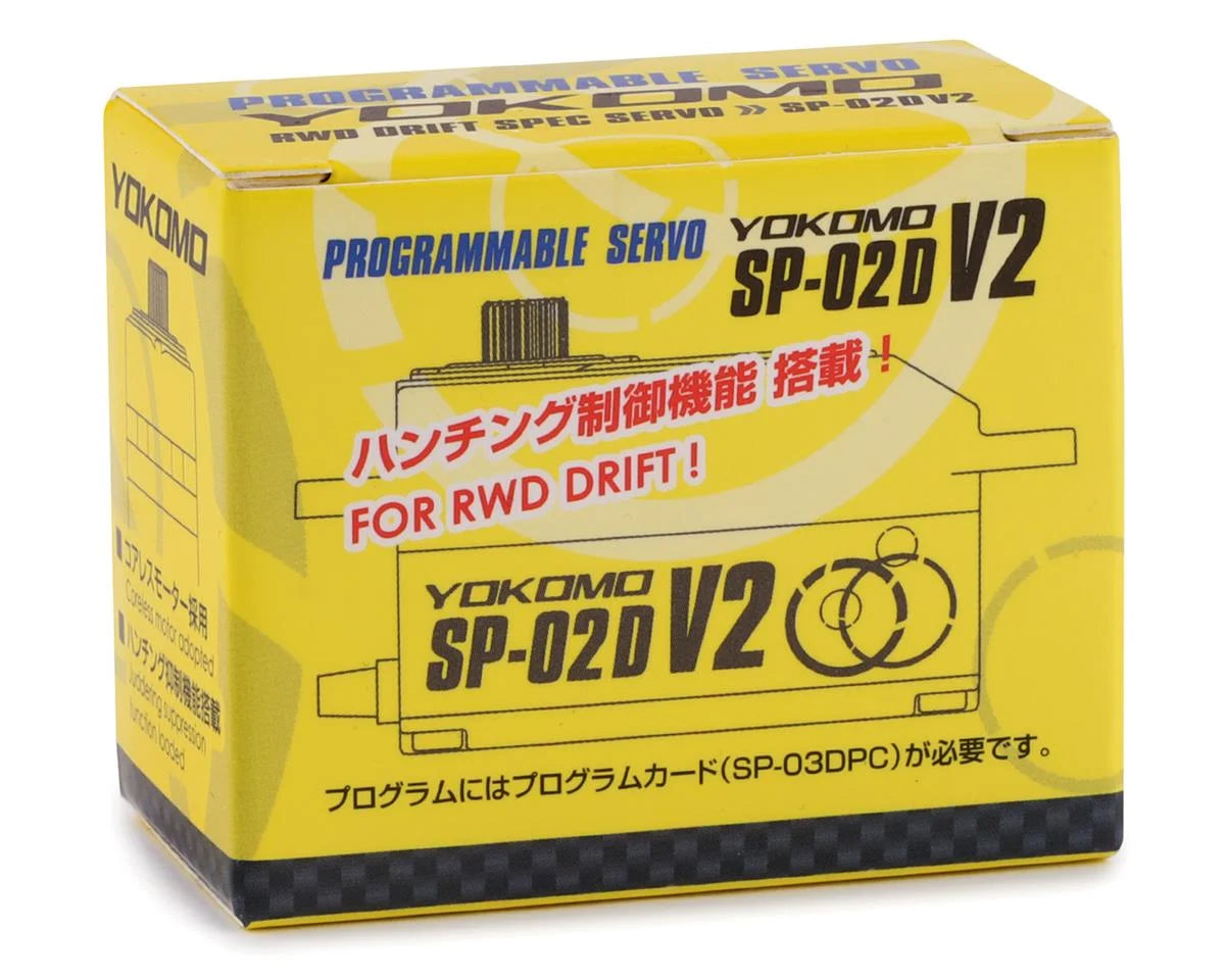 Yokomo SP-02D V2 RWD Servo digital de deriva de perfil bajo (negro)YOKSP-02DV2A