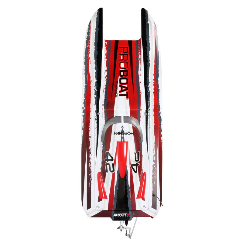 Pro Boat PRB08043T2 Blackjack 42" 8S Brushless RTR Electric Catamaran (White/Red) w/2.4GHz