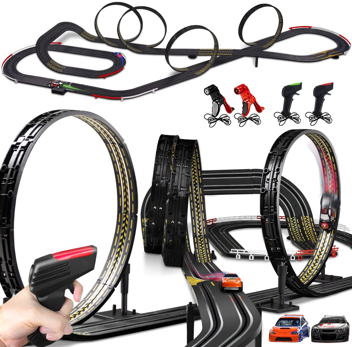 Islan Hobby Nut Slot Car Race Track Playset Deluxe Size for Kids