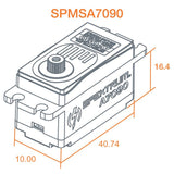 SPEKTRUM SPMSA7090 Servo HV à engrenages métalliques à profil bas sans balais