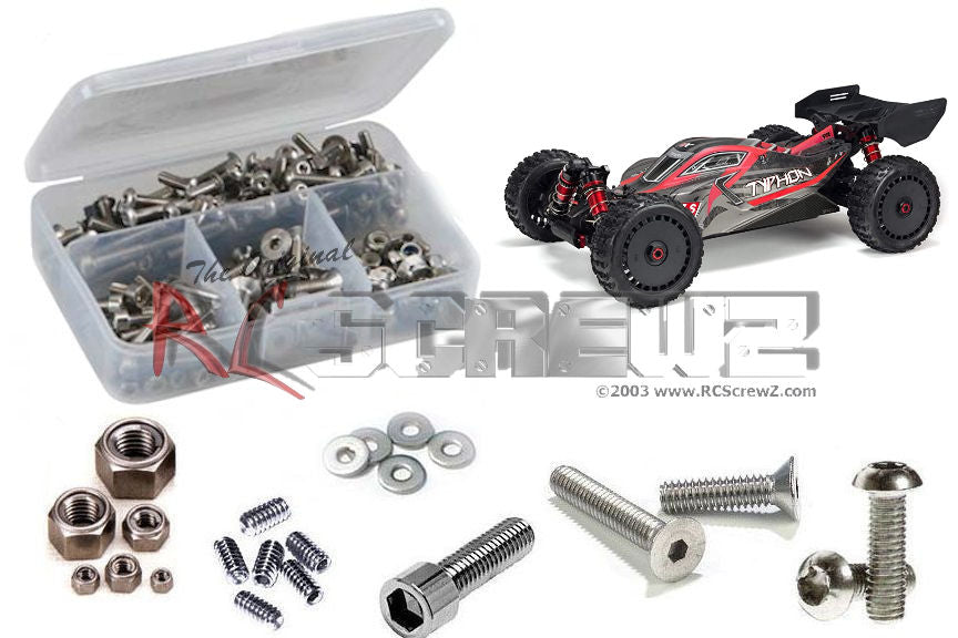 Arrma RC Typhoon 6s BLX V5 (#ARA8606V5) Kit de vis en acier inoxydable